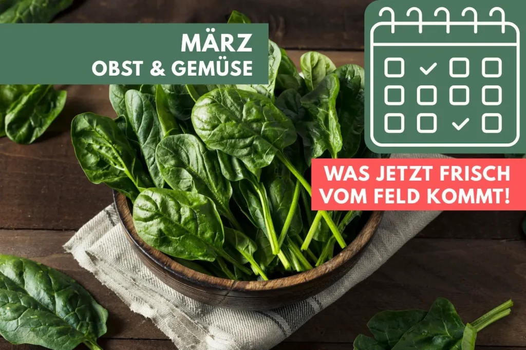 Spinat in einer Holzschüssel