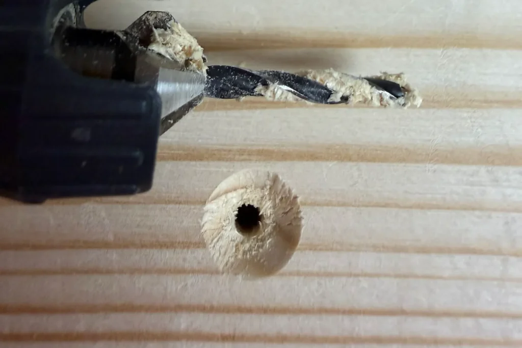 Ein abgesenktes Borhloch.