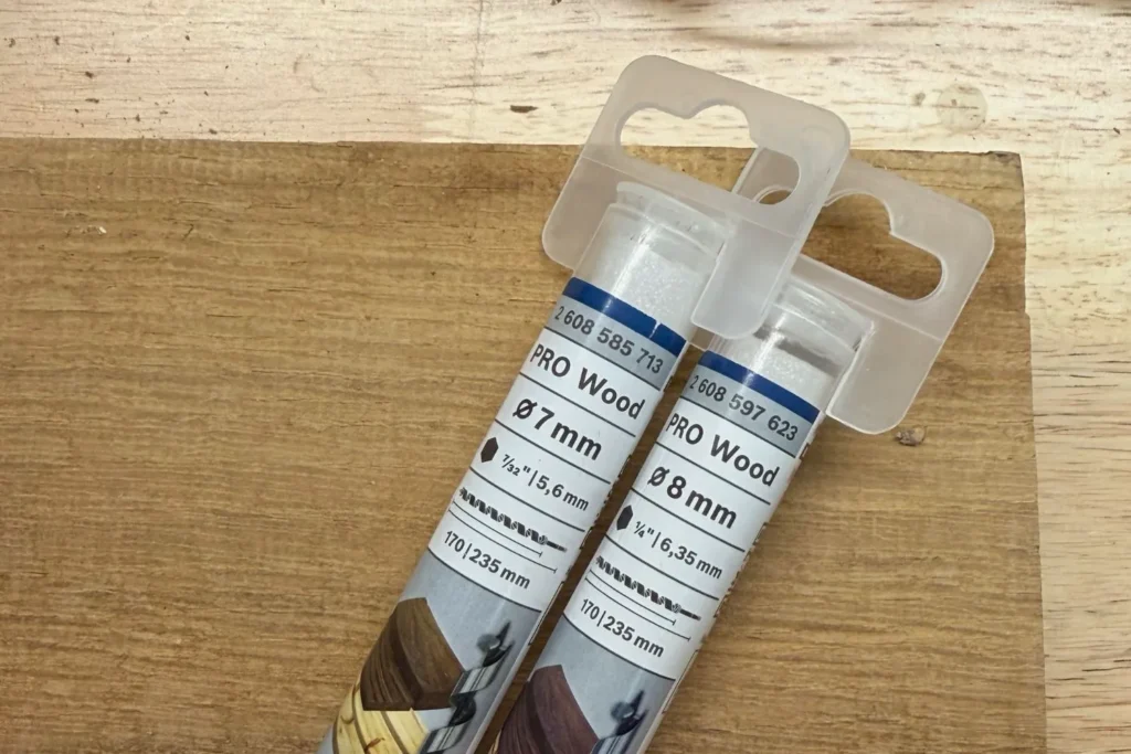 Bosch PRO Wood Schlangenbohrer in 7 mm und 8 mm für lange, artgerechte Nistgänge in Hartholz