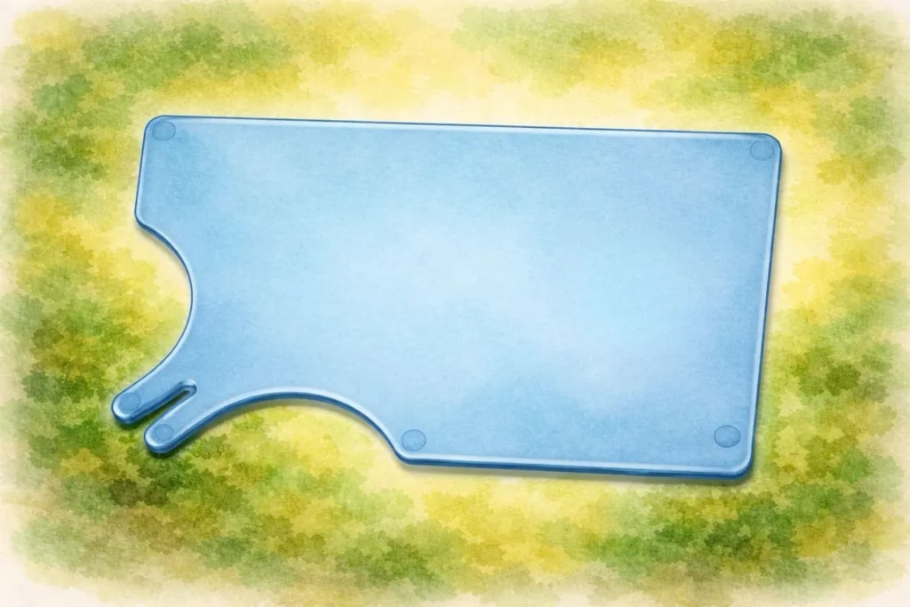 Zeckenkarte aus Kunststoff zur sicheren Entfernung von Zecken