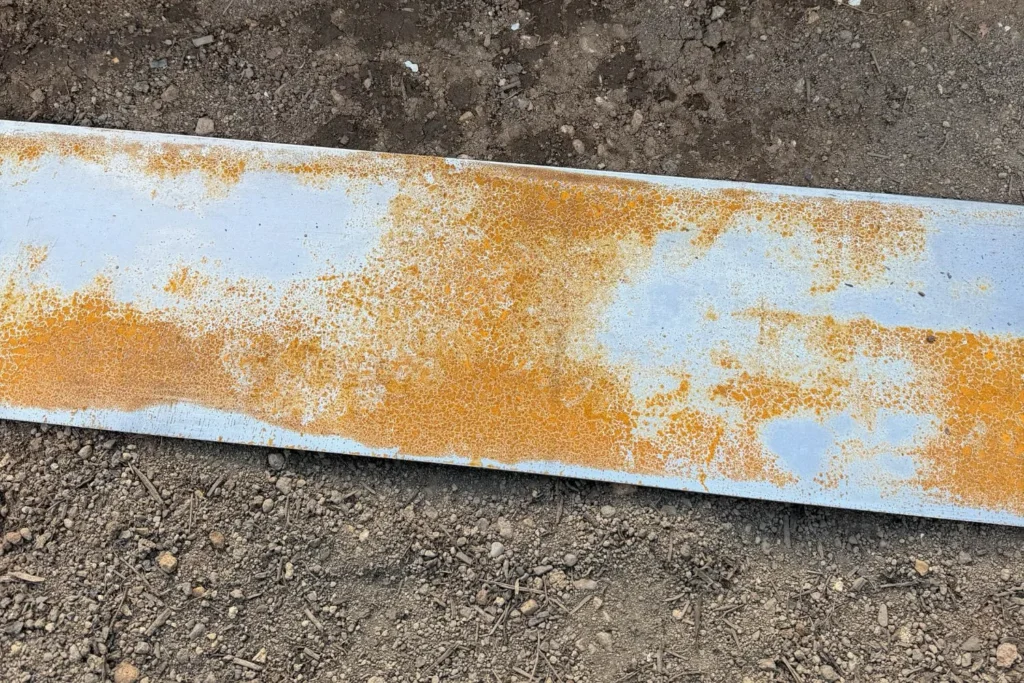  Cortenstahlrahmen mit beginnender Rostpatina für ein Magerbeet im Schrebergarten