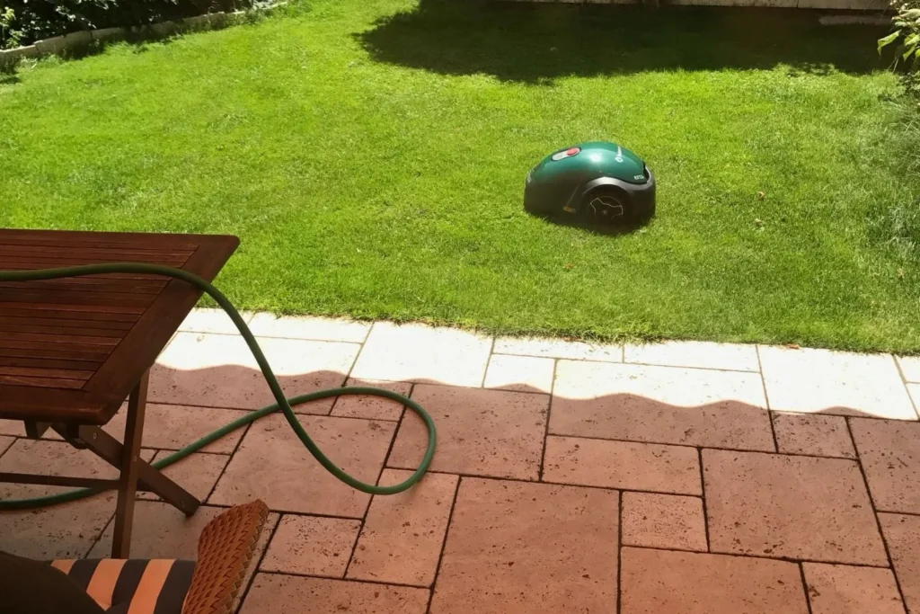 Dichter Rasen und versiegelte Pflasterflächen bieten keinen Lebensraum für erdnistende Wildbienen