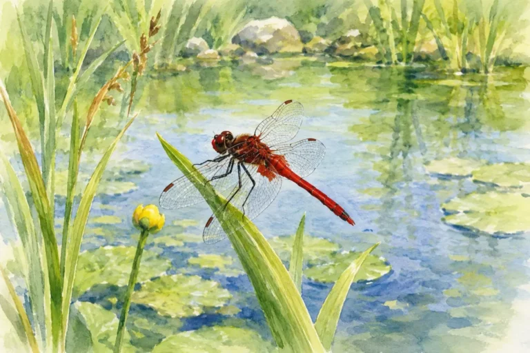 10 faszinierende Fakten über Libellen – Flugkünstler der Urzeit Männliche Adonislibelle sitzt auf einem Blatt am Gartenteich