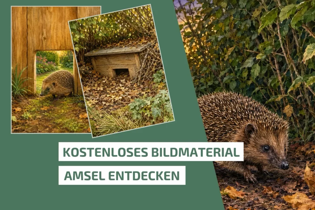 Kostenloses Bildmaterial mit Igel, Igelhaus und Durchgang im Gartenzaun