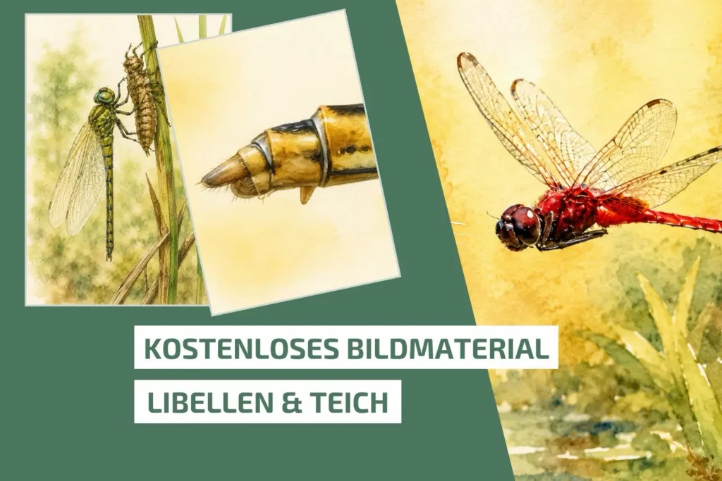 Kostenloses Bildungsmaterial über Libellen, ihre Entwicklung und den Lebensraum Teich