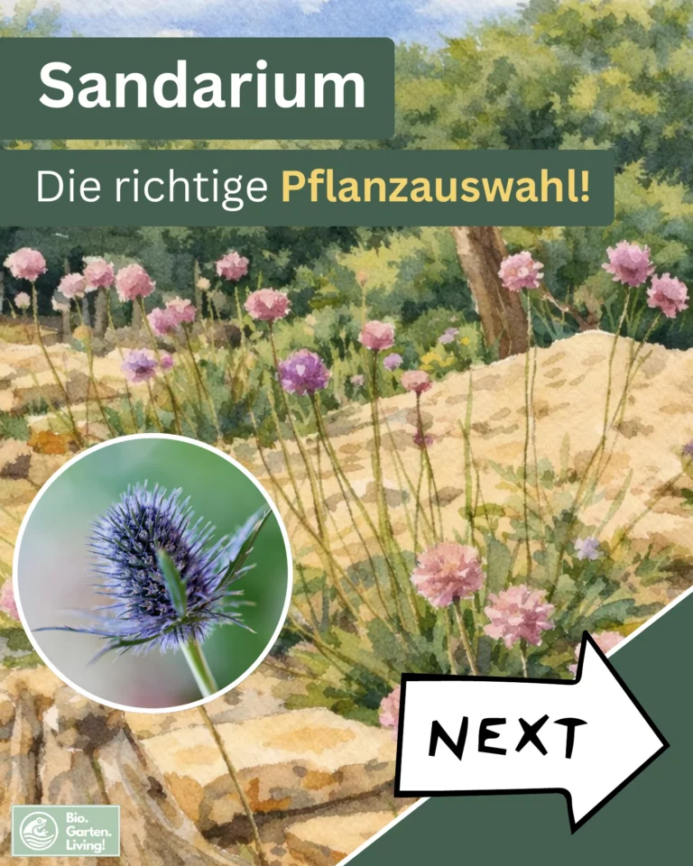 Vorschau der Naturkarte über die Bepflanzung eines Sandariums.