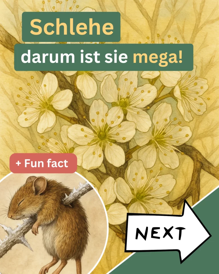 Vorschau der Naturkarte über die Schlehe und ihren ökologischen Wert.