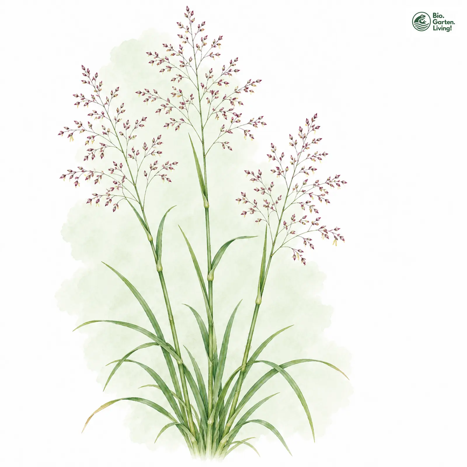 Aquarellzeichnung: Rotes Straußgras (Agrostis capillaris)
