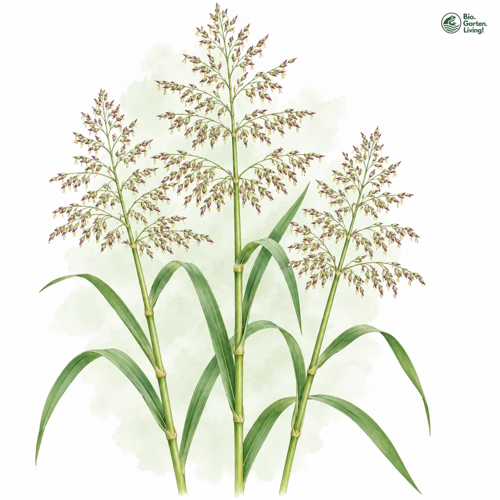 Aquarellzeichnung: Riesen-Straußgras (Agrostis gigantea)