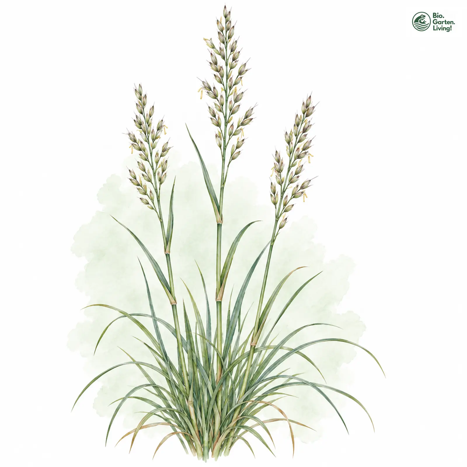 Aquarellzeichnung: Schleichers Straußgras (Agrostis schleicheri)