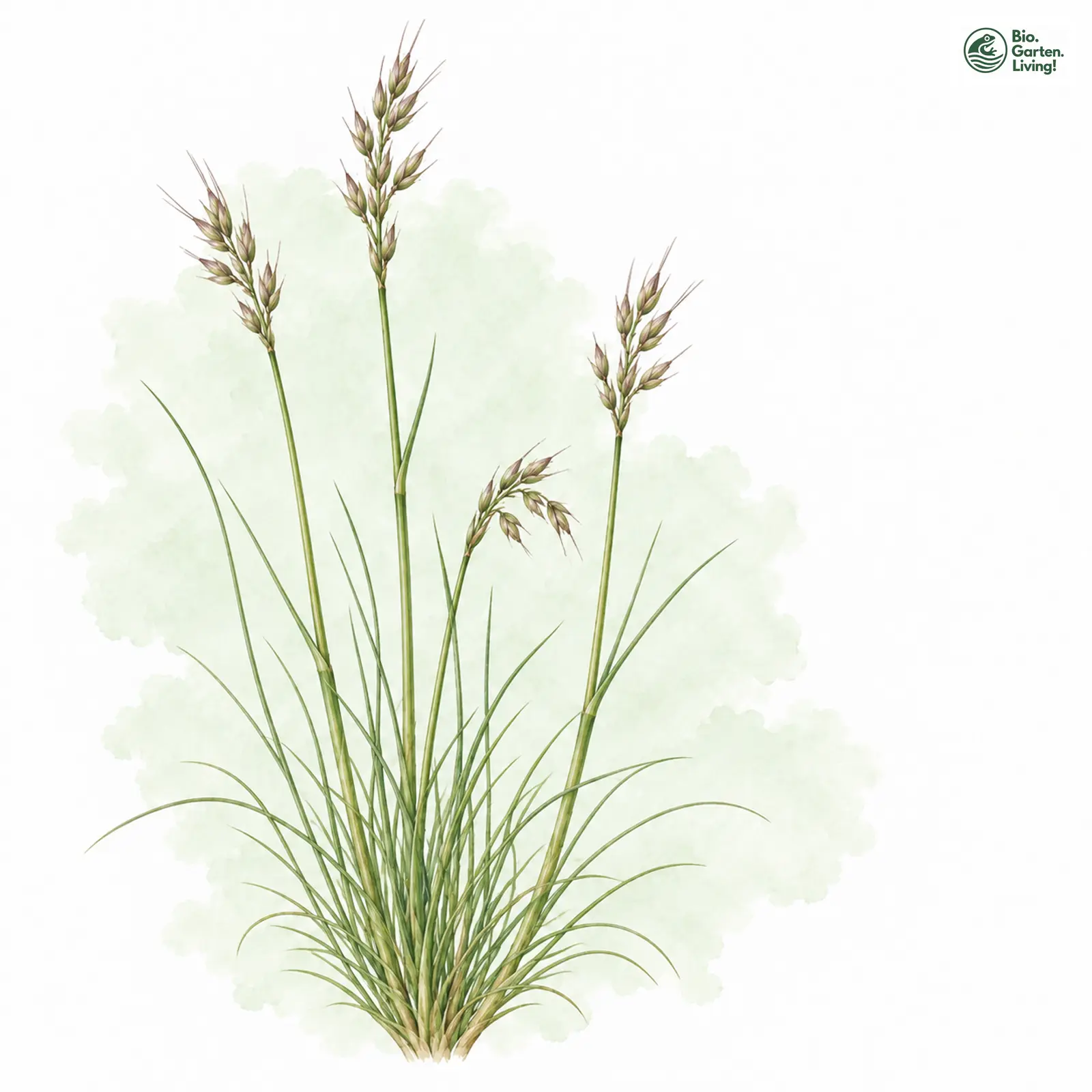 Aquarellzeichnung: Frühe Haferschmiele (Aira praecox)