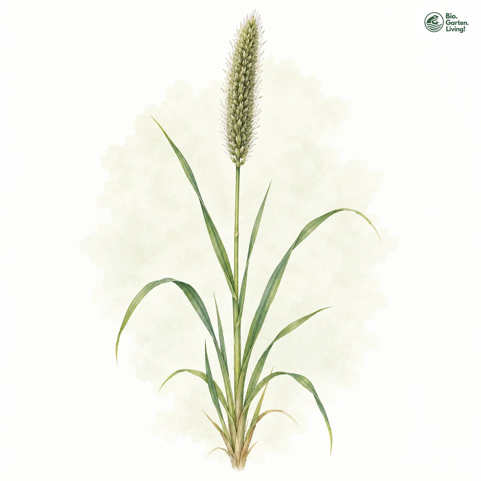 Aquarellzeichnung: Acker-Fuchsschwanz (Alopecurus myosuroides)