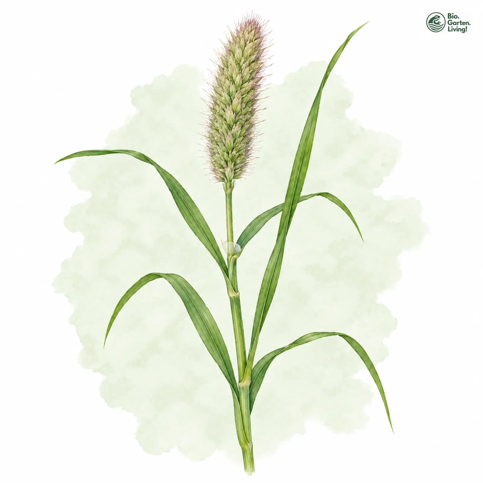 Aquarellzeichnung: Wiesen-Fuchsschwanz (Alopecurus pratensis)