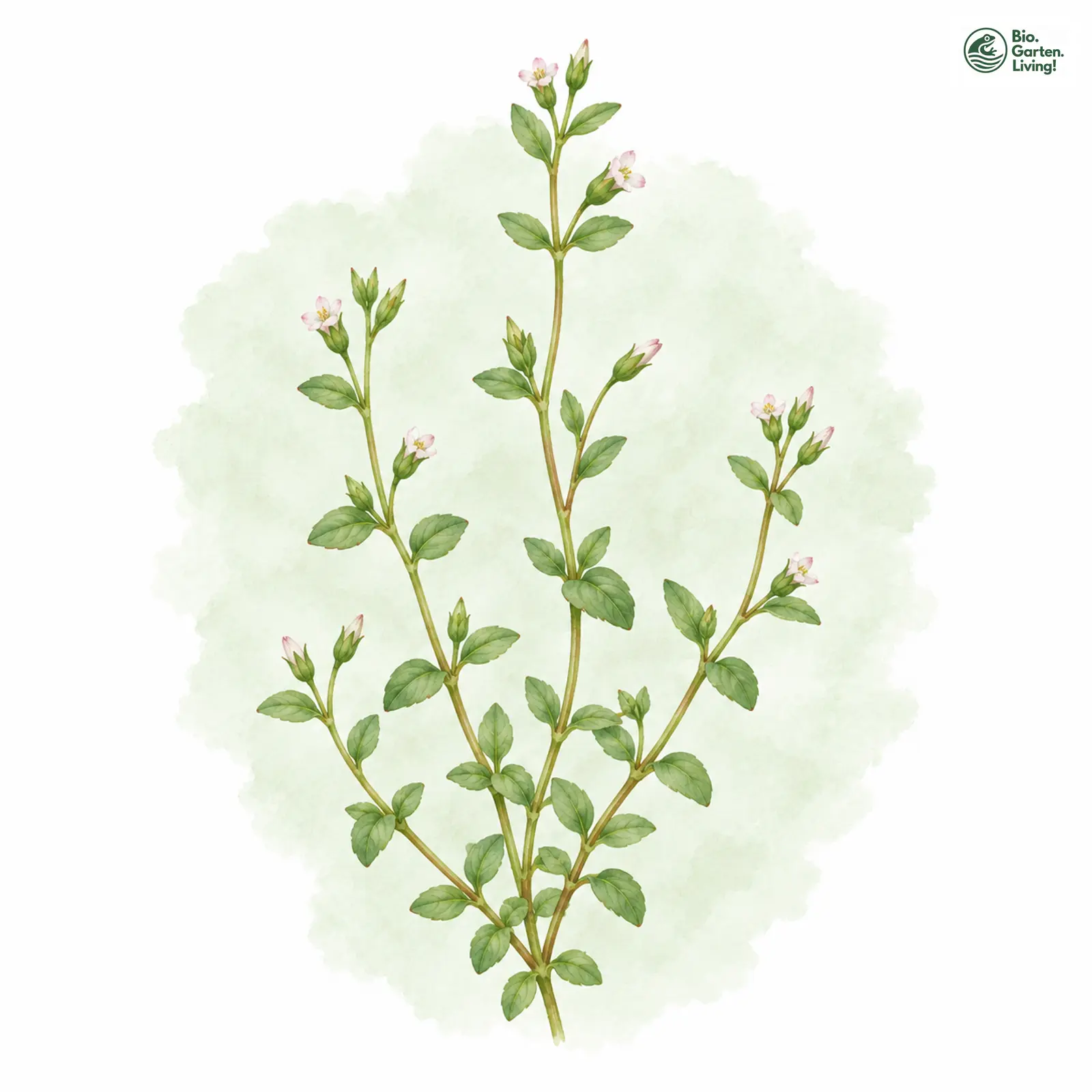 Aquarellzeichnung: Zwerg-Gauchheil (Anagallis minima)