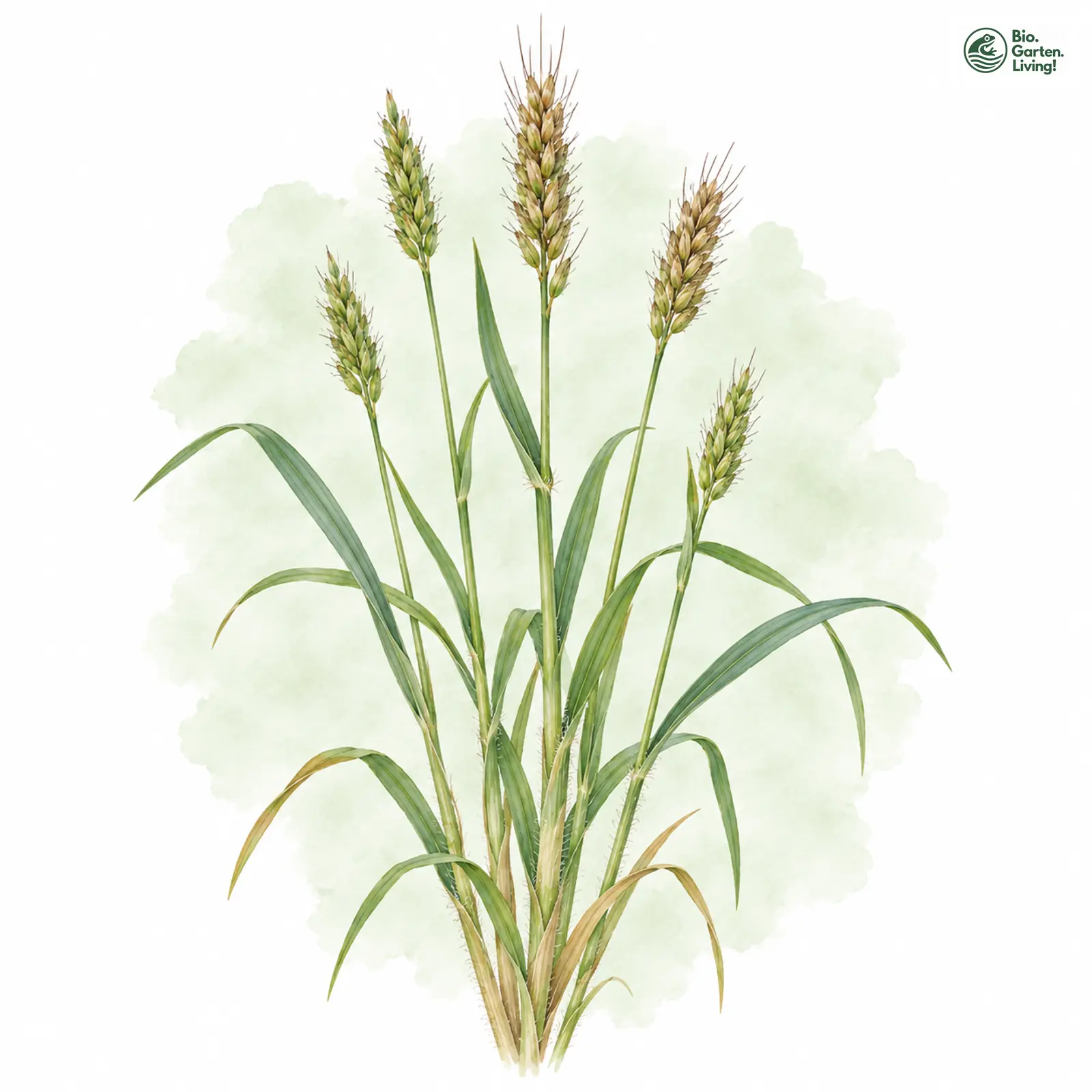 Aquarellzeichnung: Gewöhnliches Ruchgras (Anthoxanthum odoratum (im engeren Sinne))
