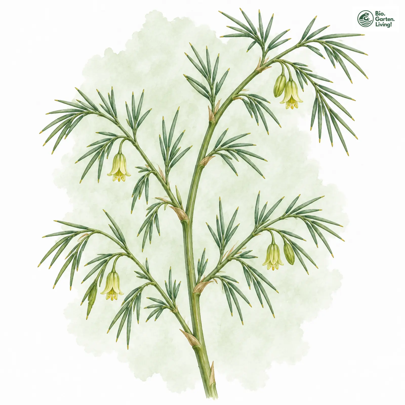Aquarellzeichnung: Gemüse-Spargel (Asparagus officinalis)
