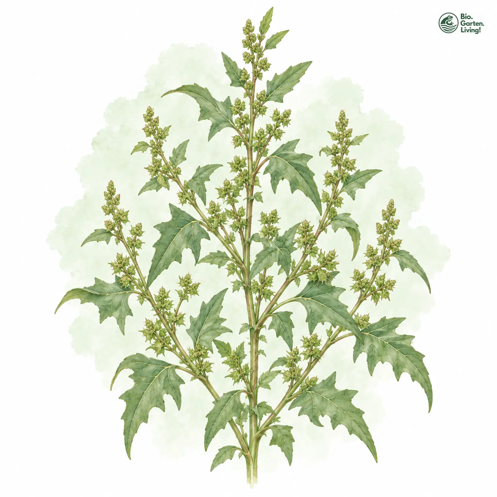 Aquarellzeichnung: Pfeilblättrige Melde (Atriplex calotheca)