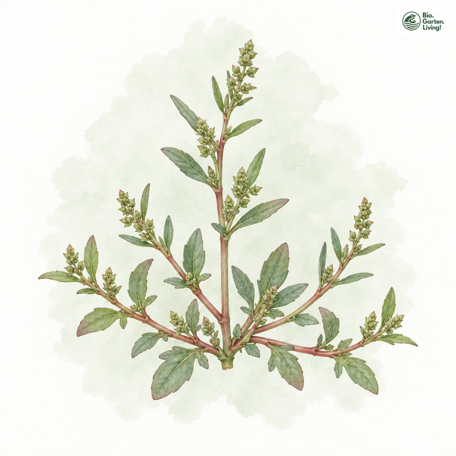 Aquarellzeichnung: Frühe Melde (Atriplex praecox)