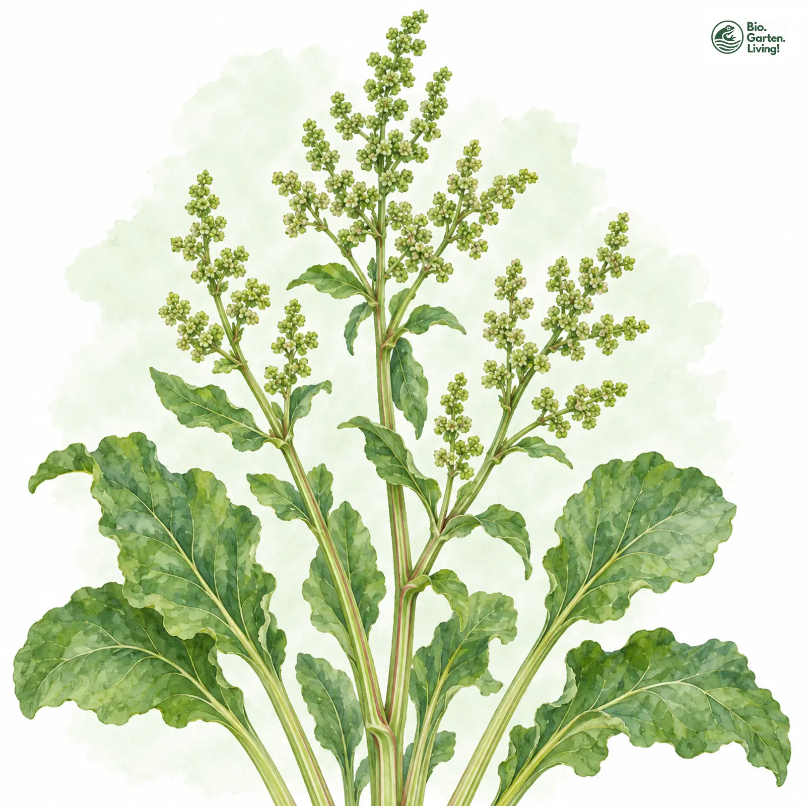 Aquarellzeichnung: Beta-Rübe (Beta vulgaris (im weiteren Sinne))
