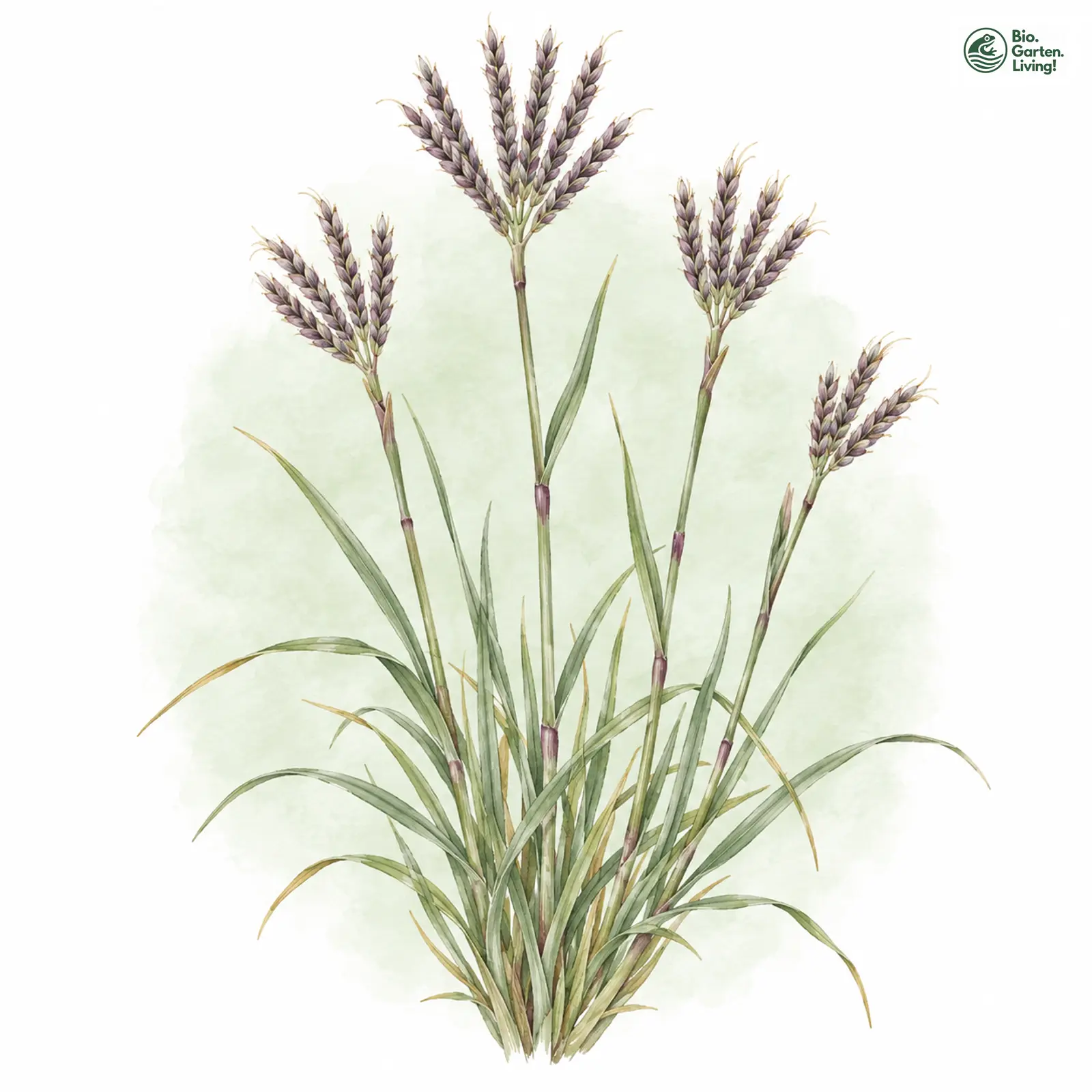 Aquarellzeichnung: Gewöhnliches Bartgras (Bothriochloa ischoemum)