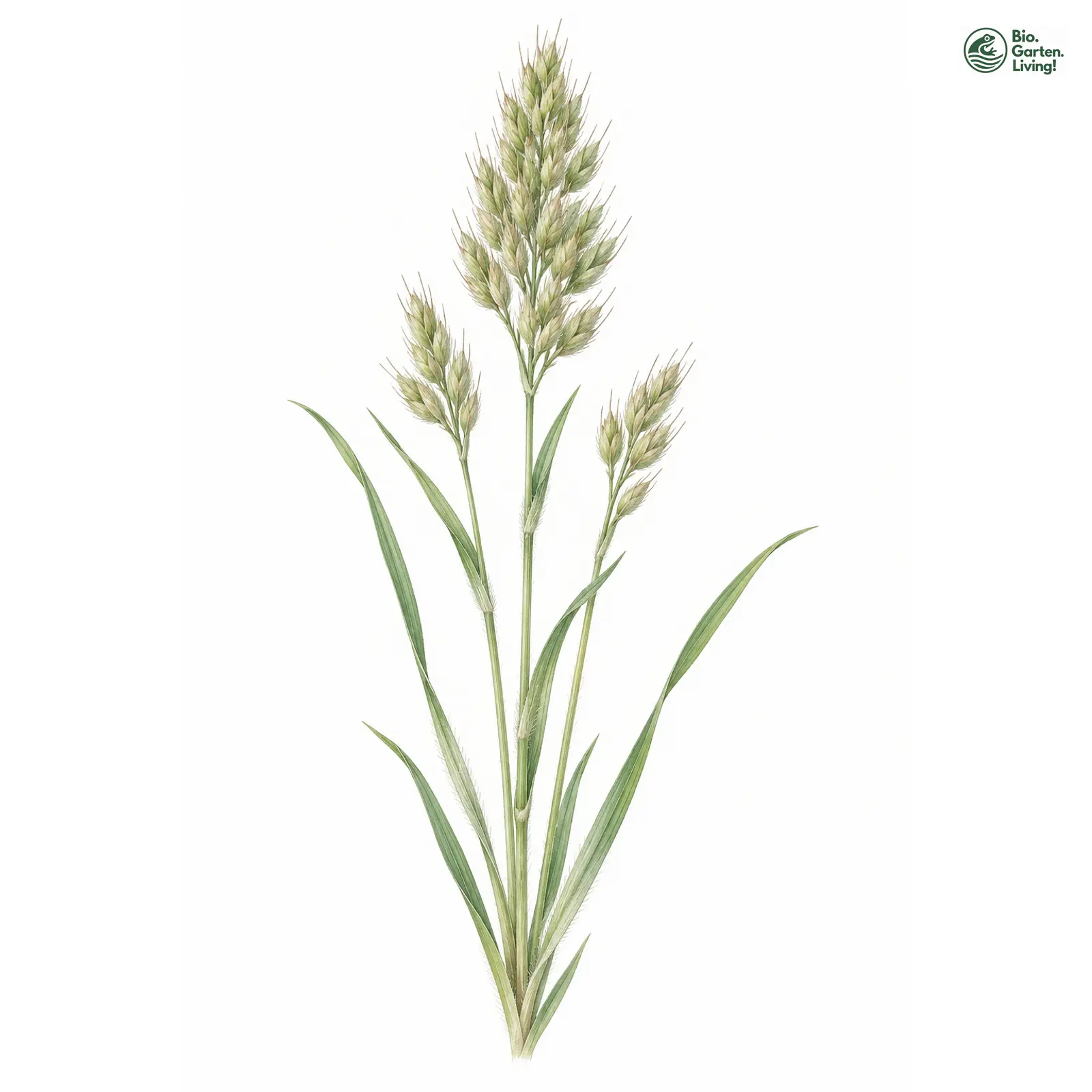 Aquarellzeichnung: Flaum-Trespe (Bromus hordeaceus)