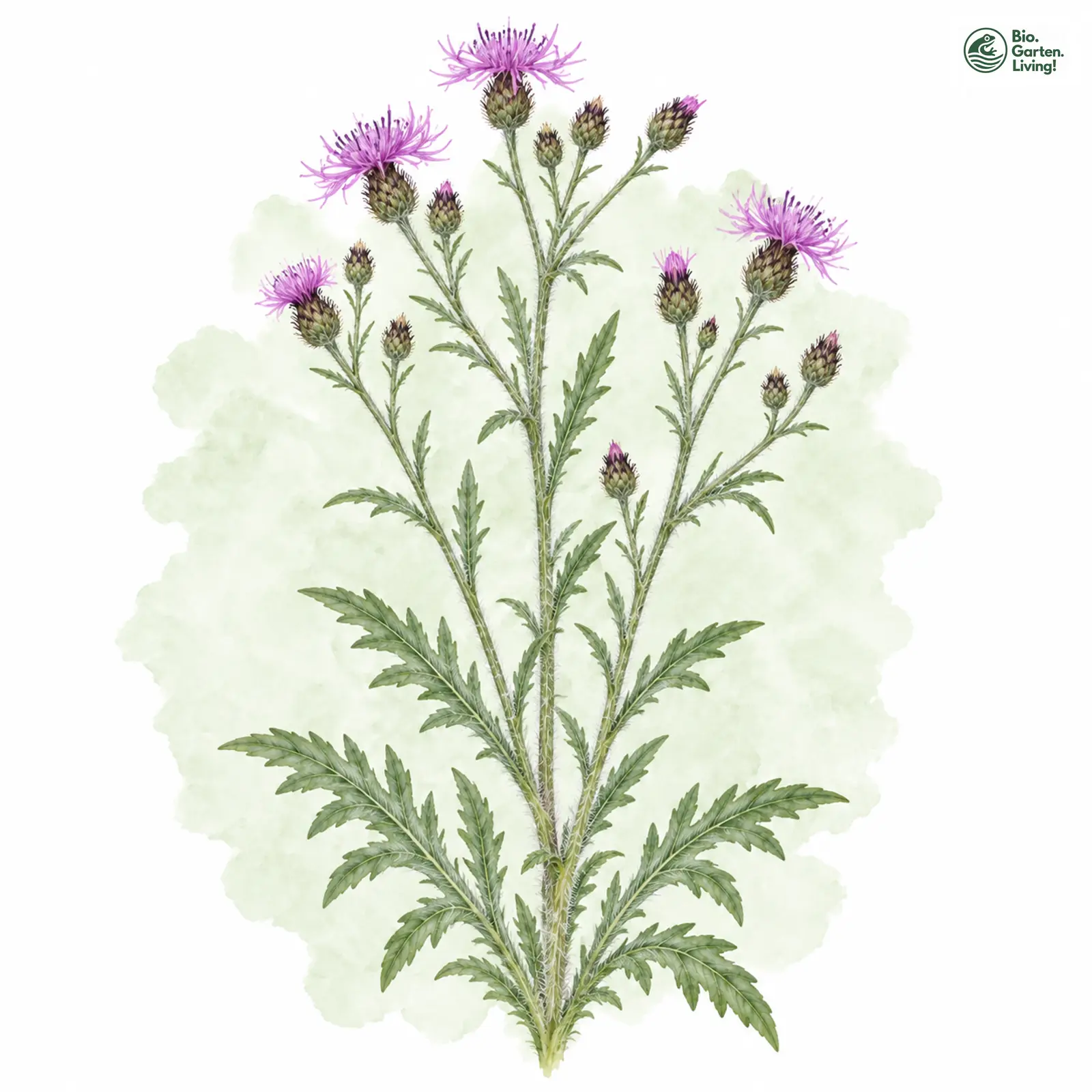 Aquarellzeichnung: Gefleckte Flockenblume (I. E. S.) (Centaurea stoebe (im engeren Sinne))