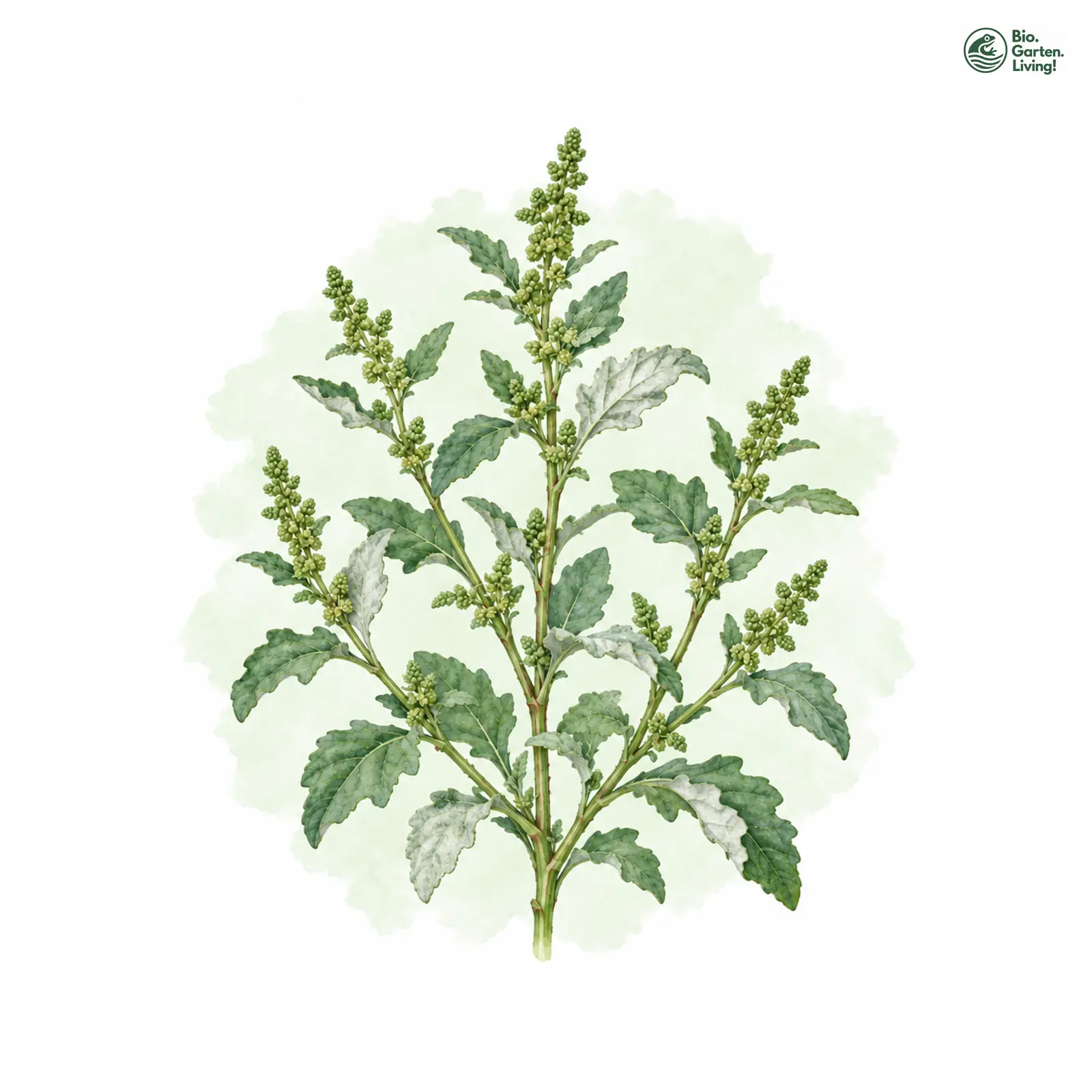 Aquarellzeichnung: Graugrüner Gänsefuß (Chenopodium glaucum)
