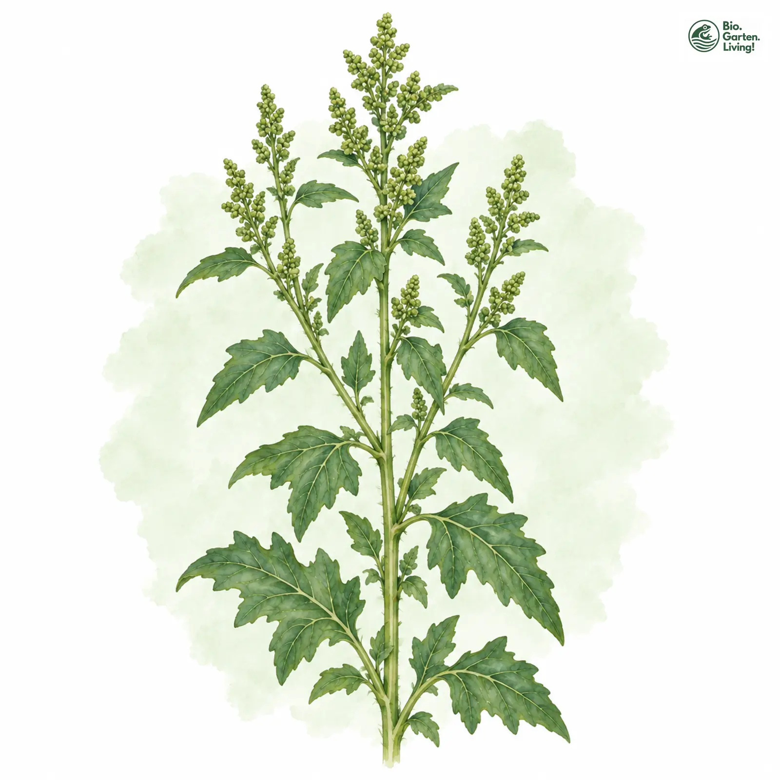Aquarellzeichnung: Straßen-Gänsefuß (Chenopodium urbicum)