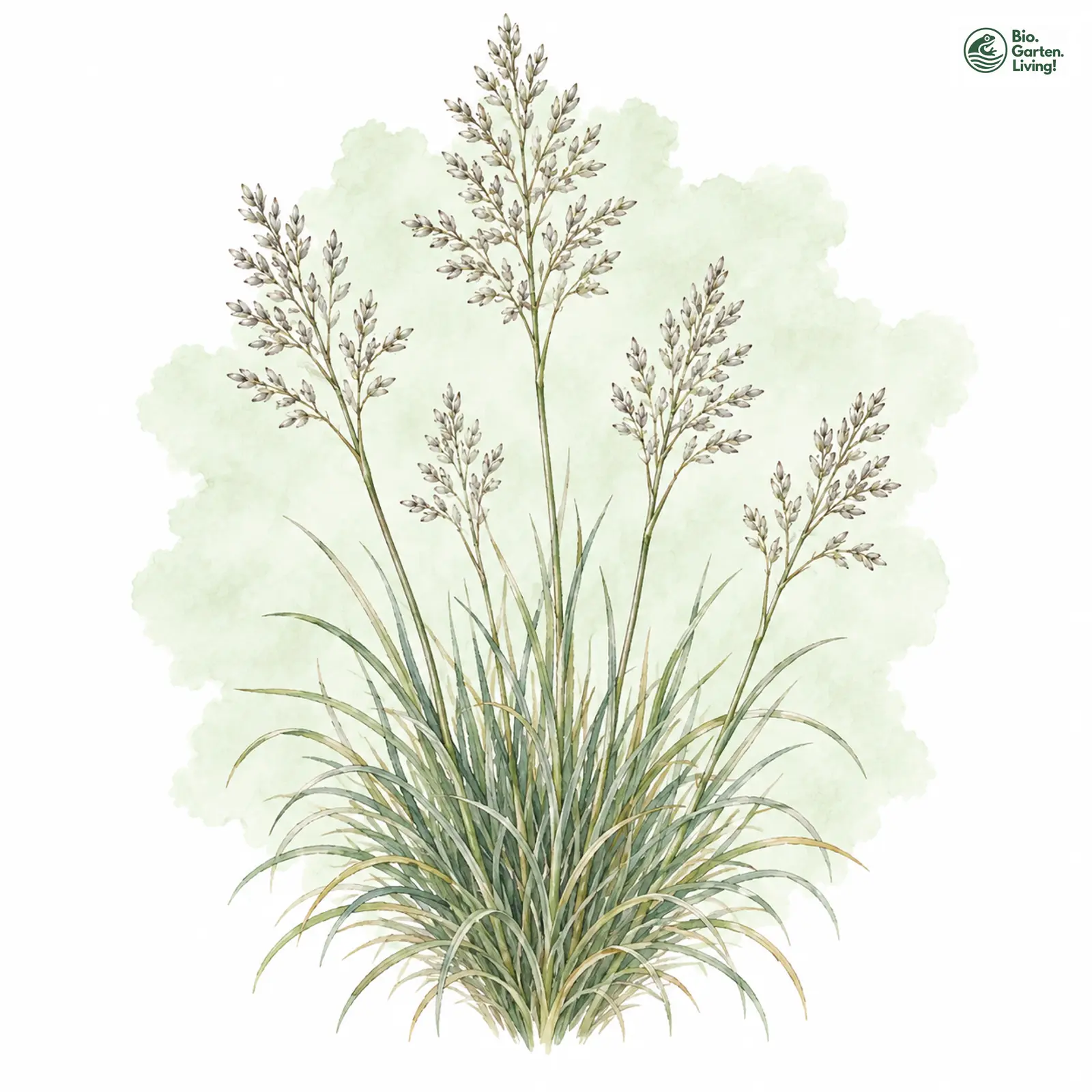 Aquarellzeichnung: Gewöhnliches Silbergras (Corynephorus canescens)