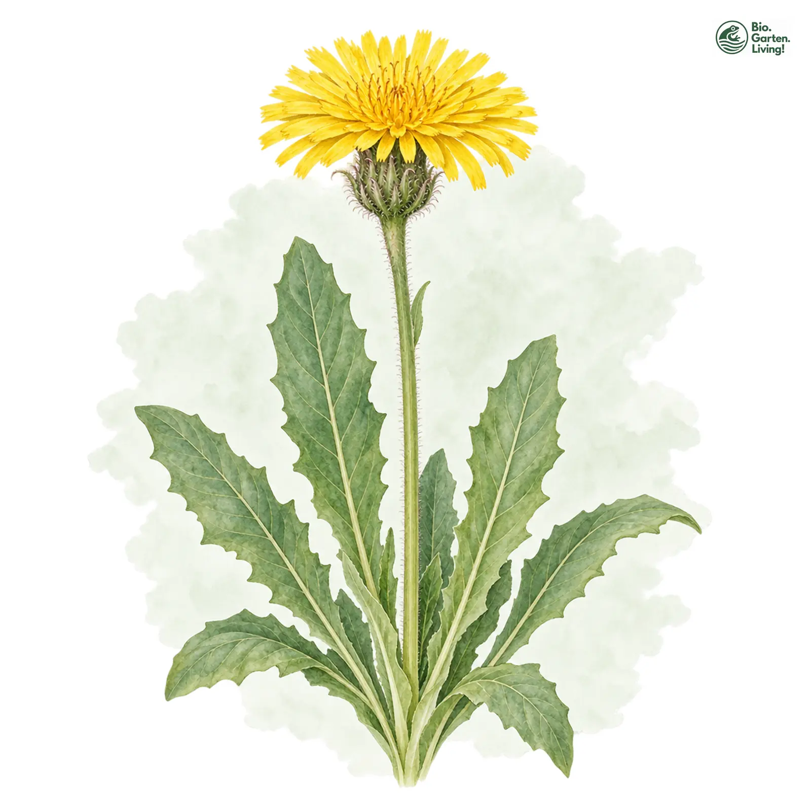 Aquarellzeichnung: Berg-Pippau (Crepis pontana)