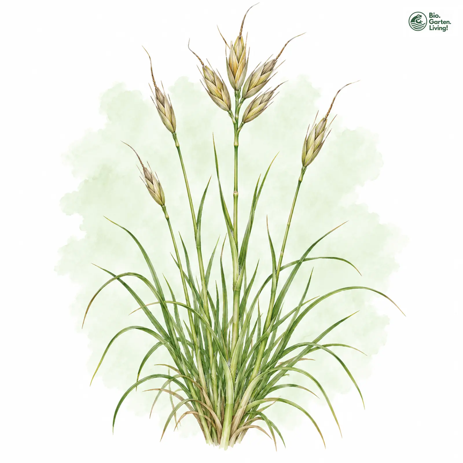 Aquarellzeichnung: Kelch-Traubenhafer (Danthonia alpina)