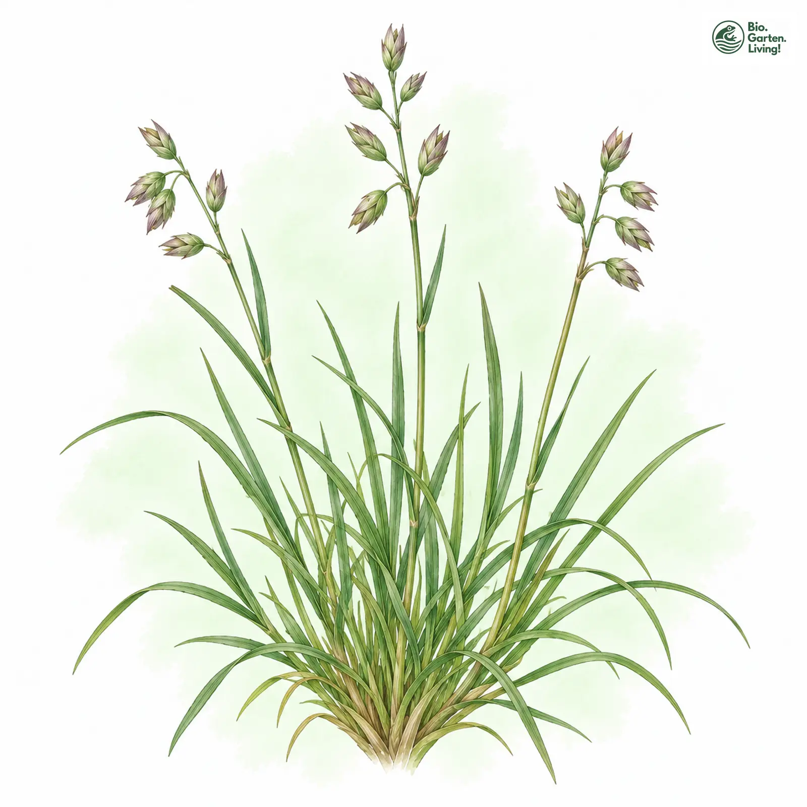 Aquarellzeichnung: Dreizahn (Danthonia decumbens)