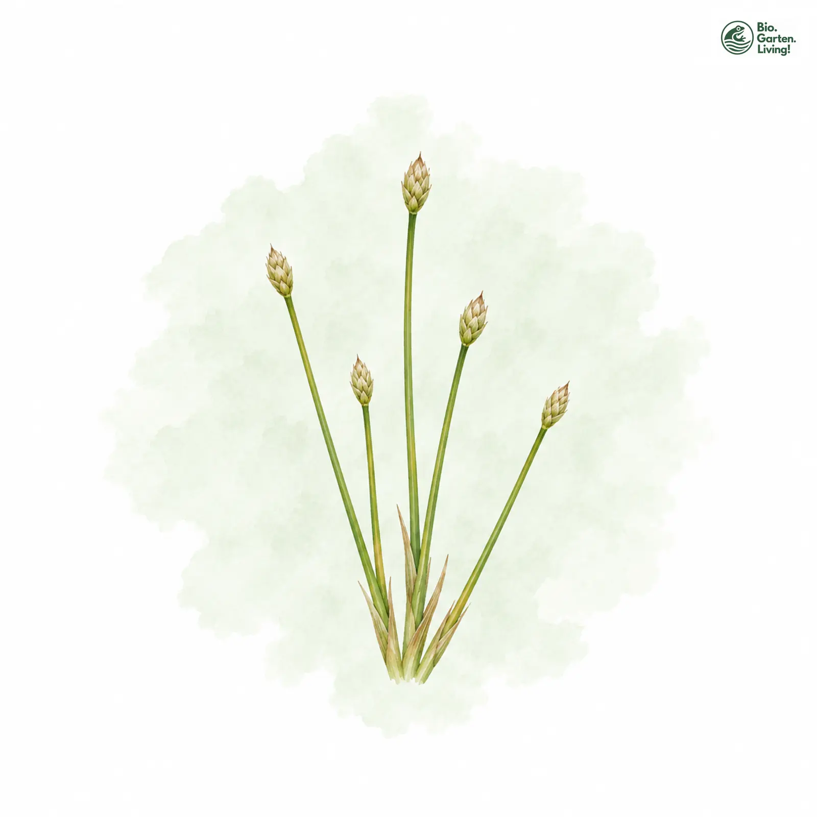 Aquarellzeichnung: Kleine Sumpfsimse (Eleocharis parvula)