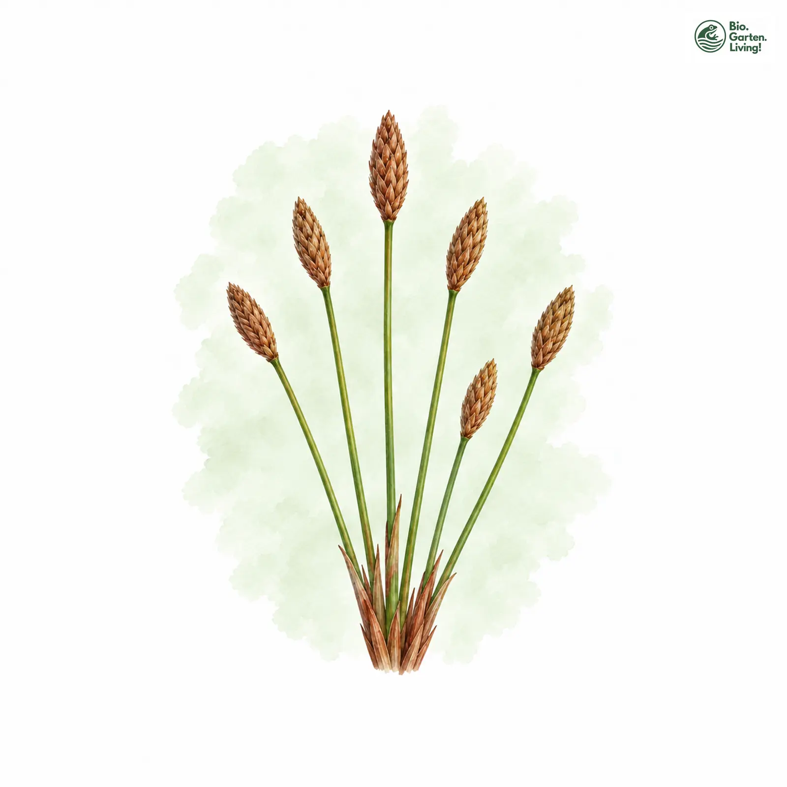 Aquarellzeichnung: Gewöhnliche Sumpfsimse (Eleocharis vulgaris)