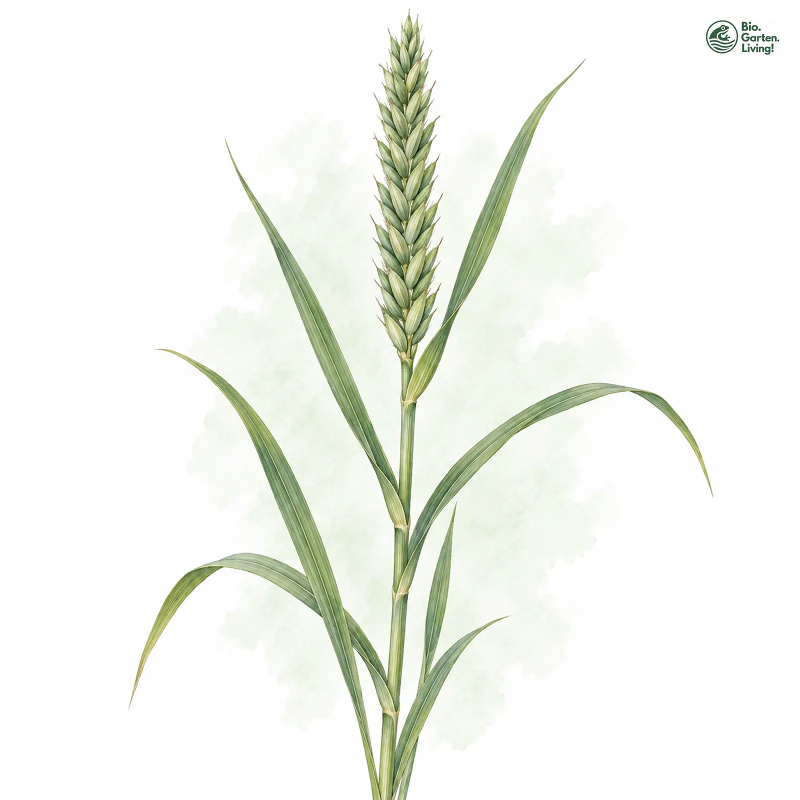 Aquarellzeichnung: Feld-Quecke (Elymus campestris)