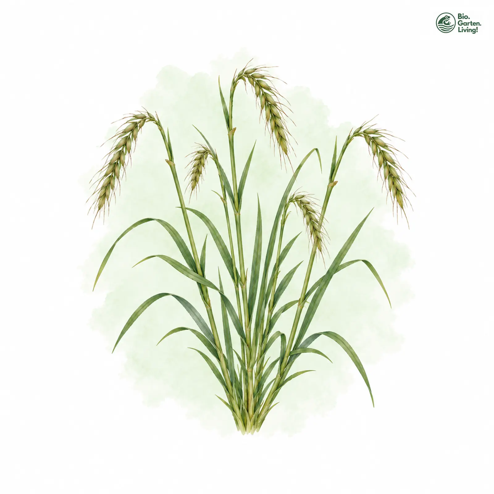 Aquarellzeichnung: Hunds-Quecke (Elymus caninus)