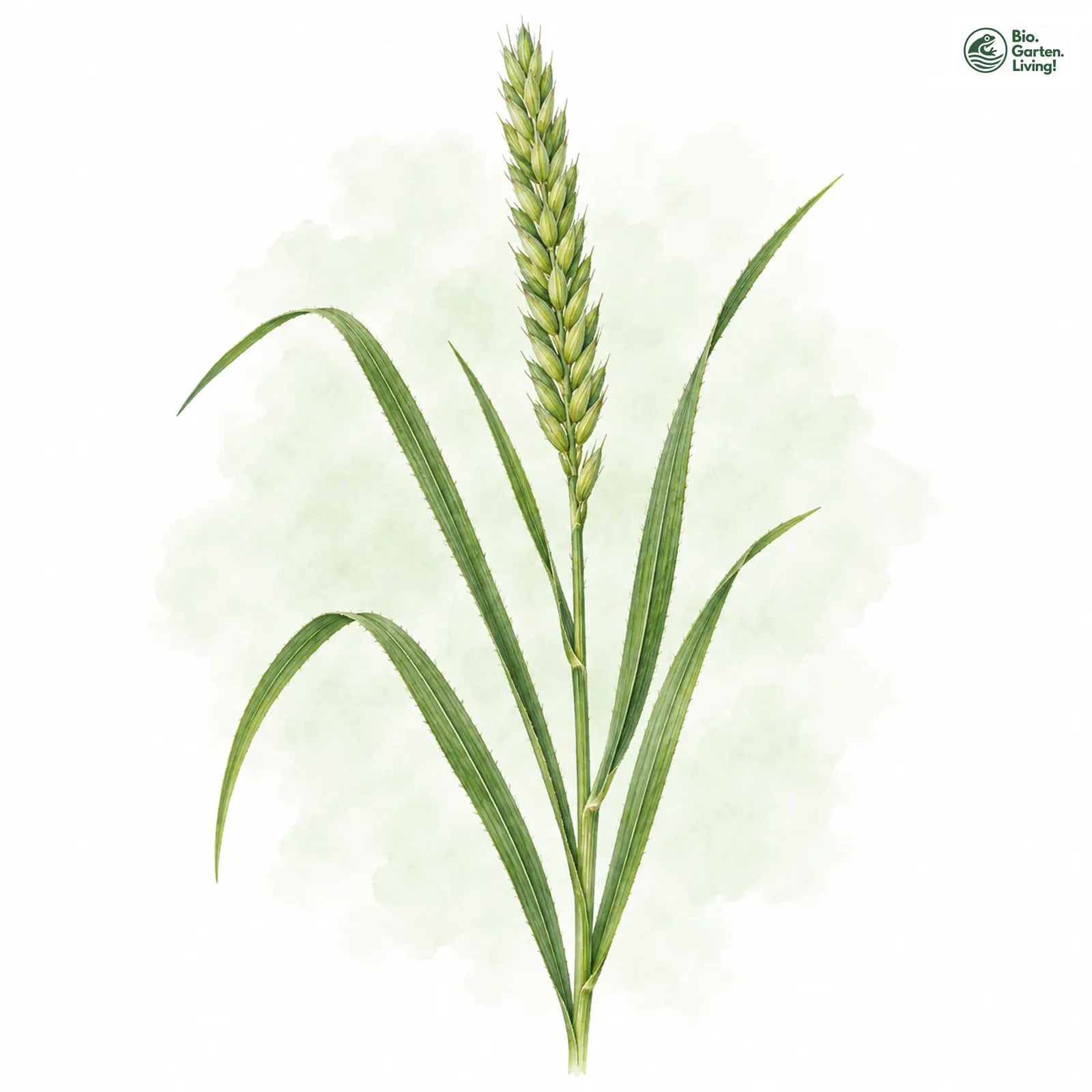 Aquarellzeichnung: Stumpfspelzige Quecke (Elymus hispidus)
