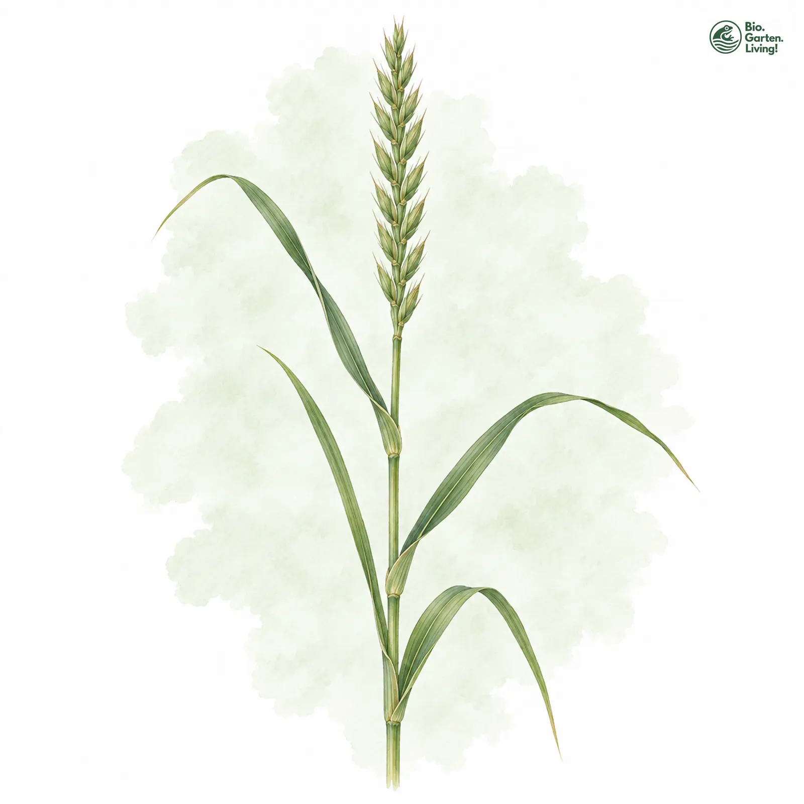 Aquarellzeichnung: Gewöhnliche Quecke (Elymus repens (im engeren Sinne))