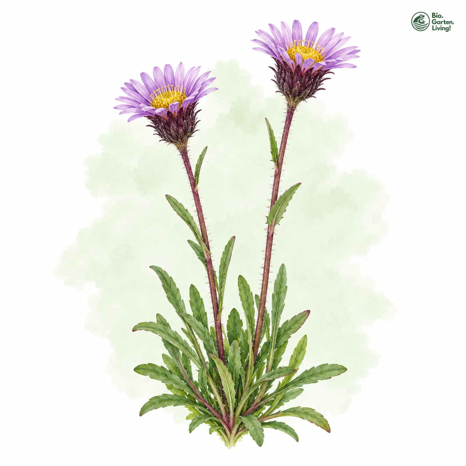 Aquarellzeichnung: Verkanntes Berufkraut (Erigeron neglectus)