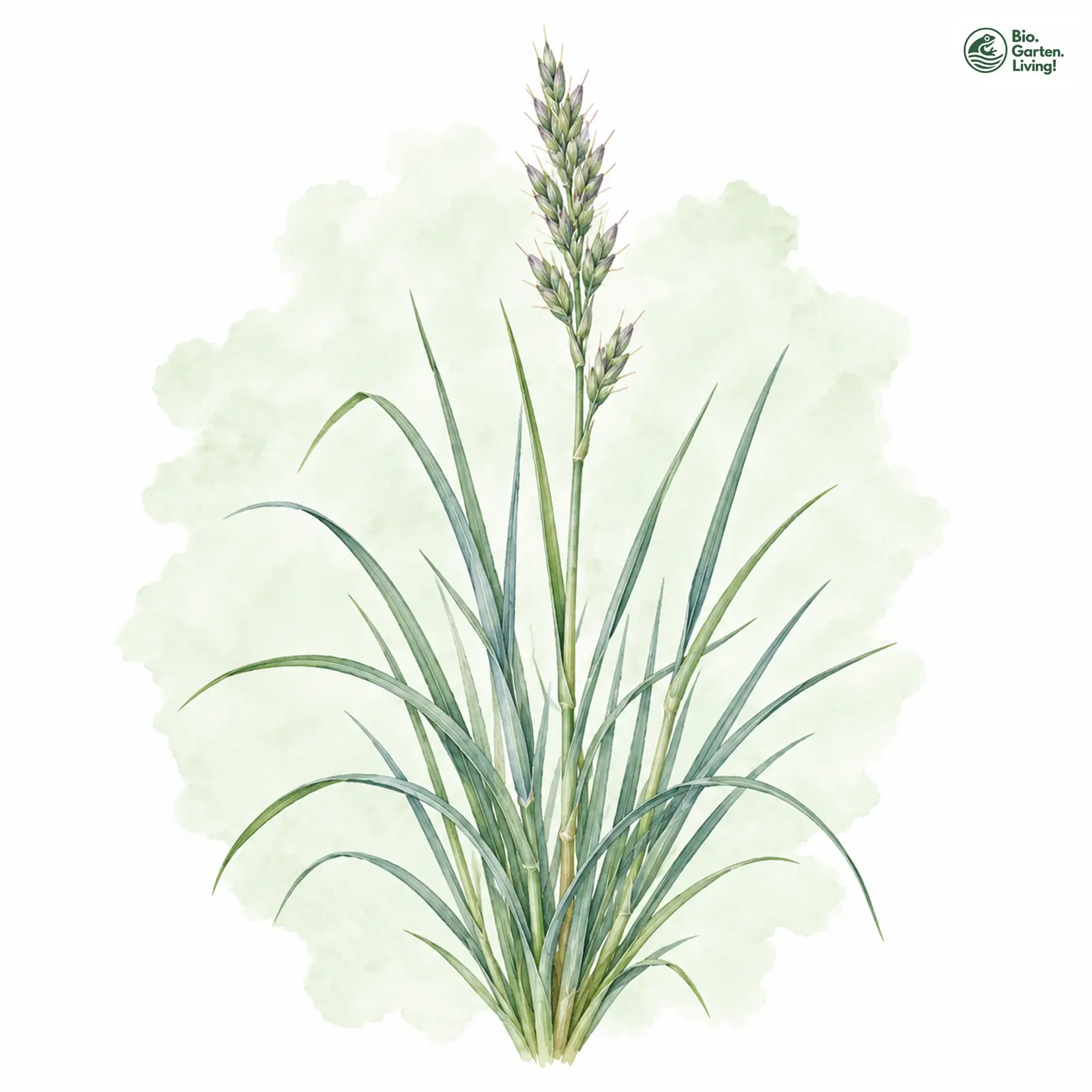 Aquarellzeichnung: Duval-Schwingel (Festuca duvalii)