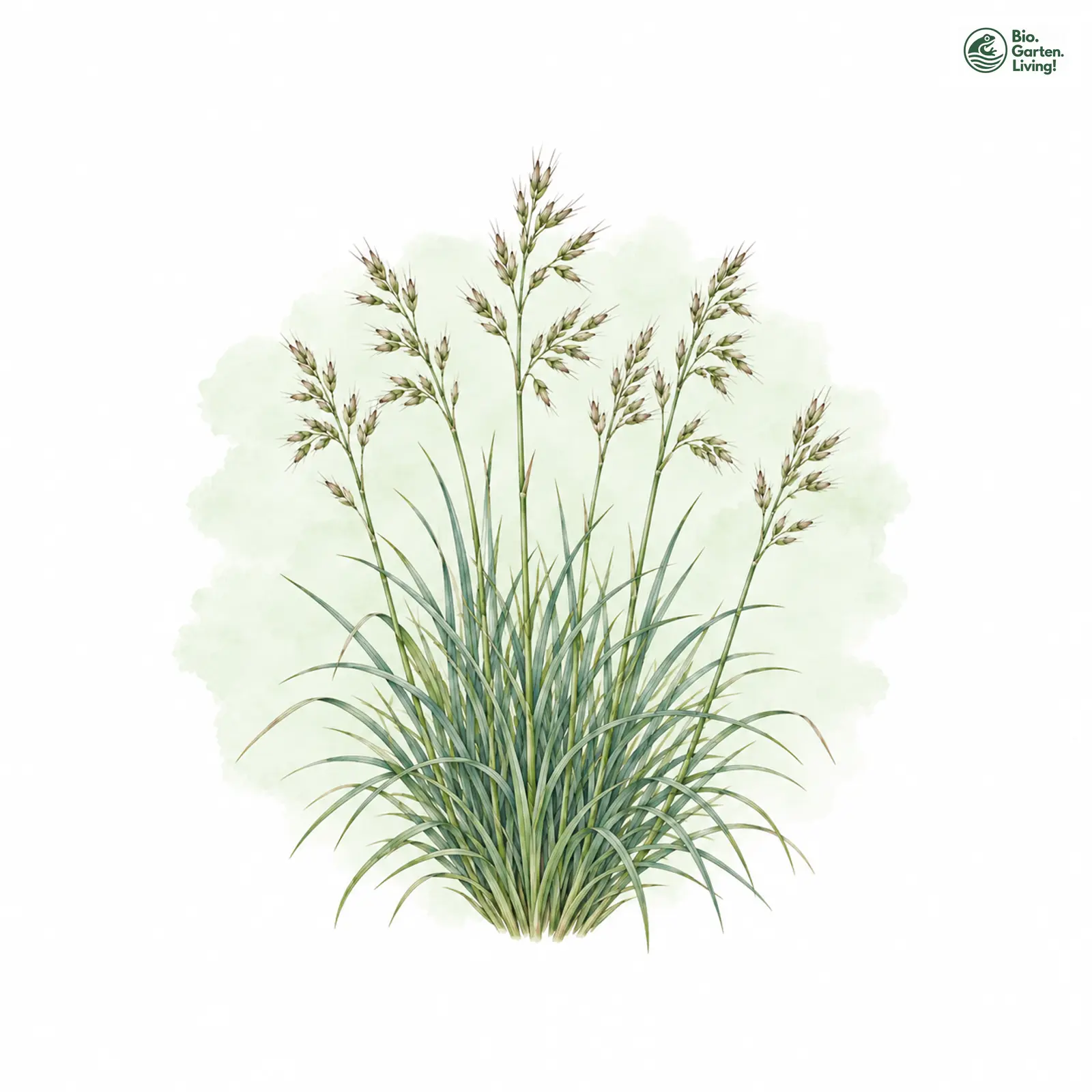 Aquarellzeichnung: Glatter Schwingel (Festuca laevigata)