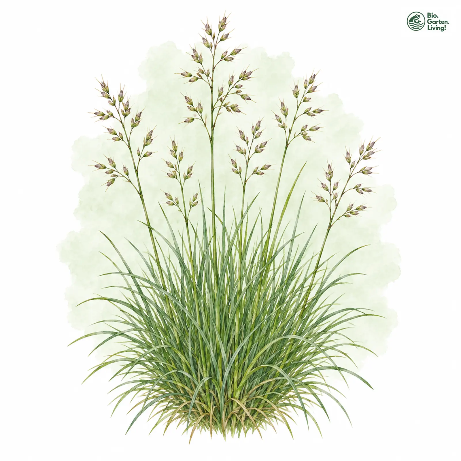 Aquarellzeichnung: Schaf-Schwingel (Festuca ovina (im engeren Sinne))