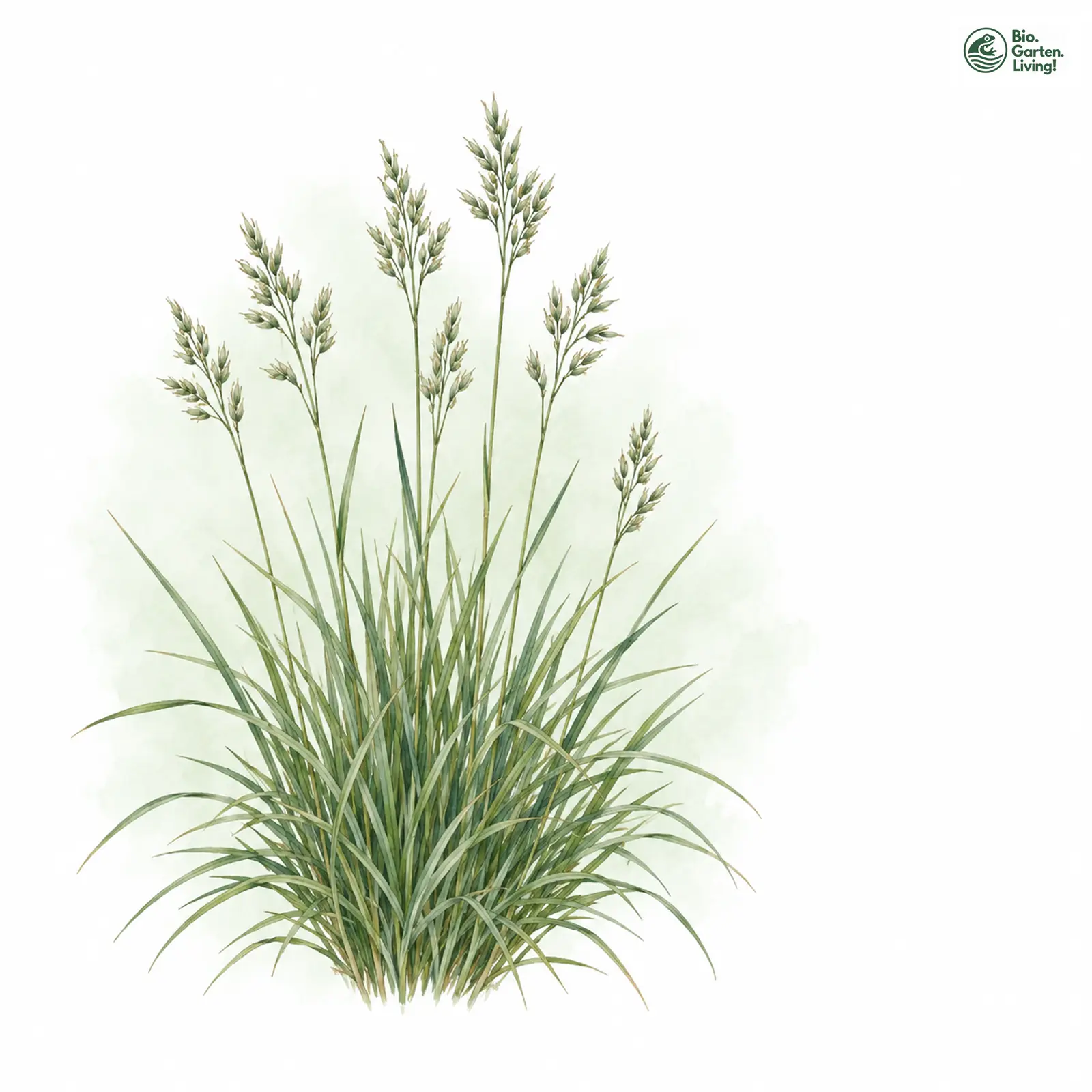 Aquarellzeichnung: Patzke-Schwingel (Festuca patzkei)