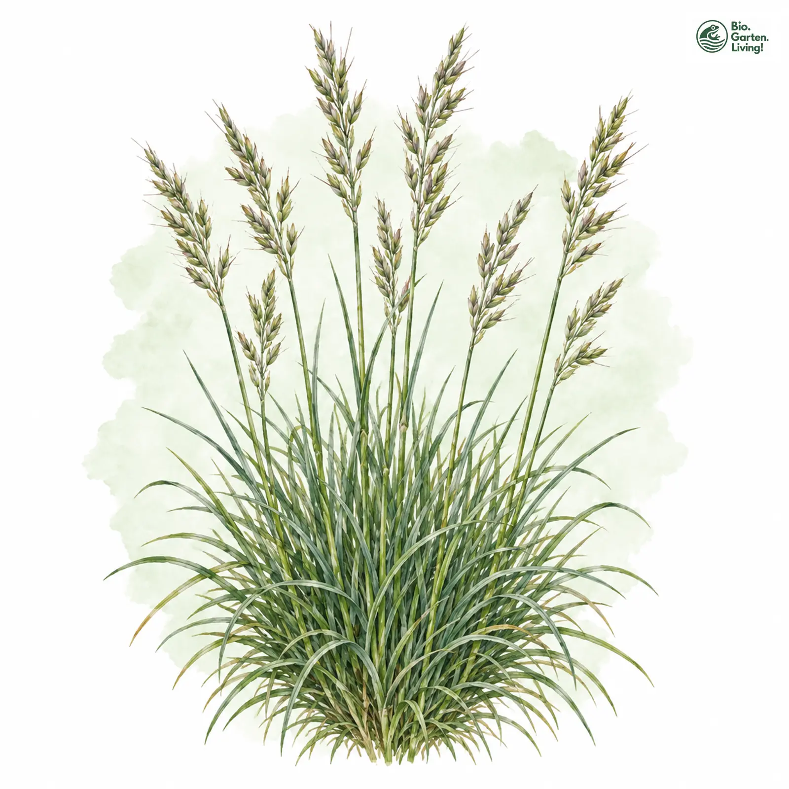 Aquarellzeichnung: Rheinischer Schwingel (Festuca rhenana)