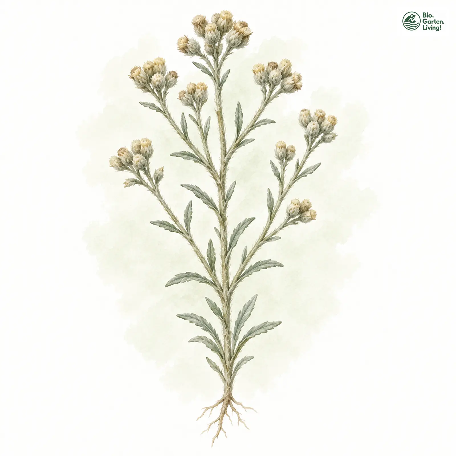 Aquarellzeichnung: Acker-Filzkraut (Filago arvensis)
