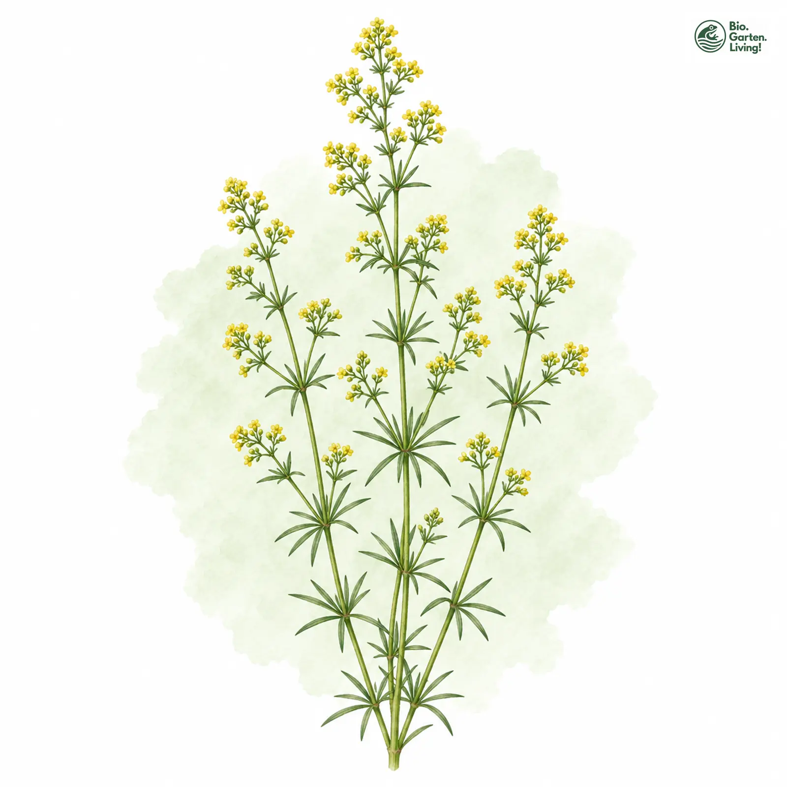 Aquarellzeichnung: Wirtgen-Labkraut (Galium wirtgenii)