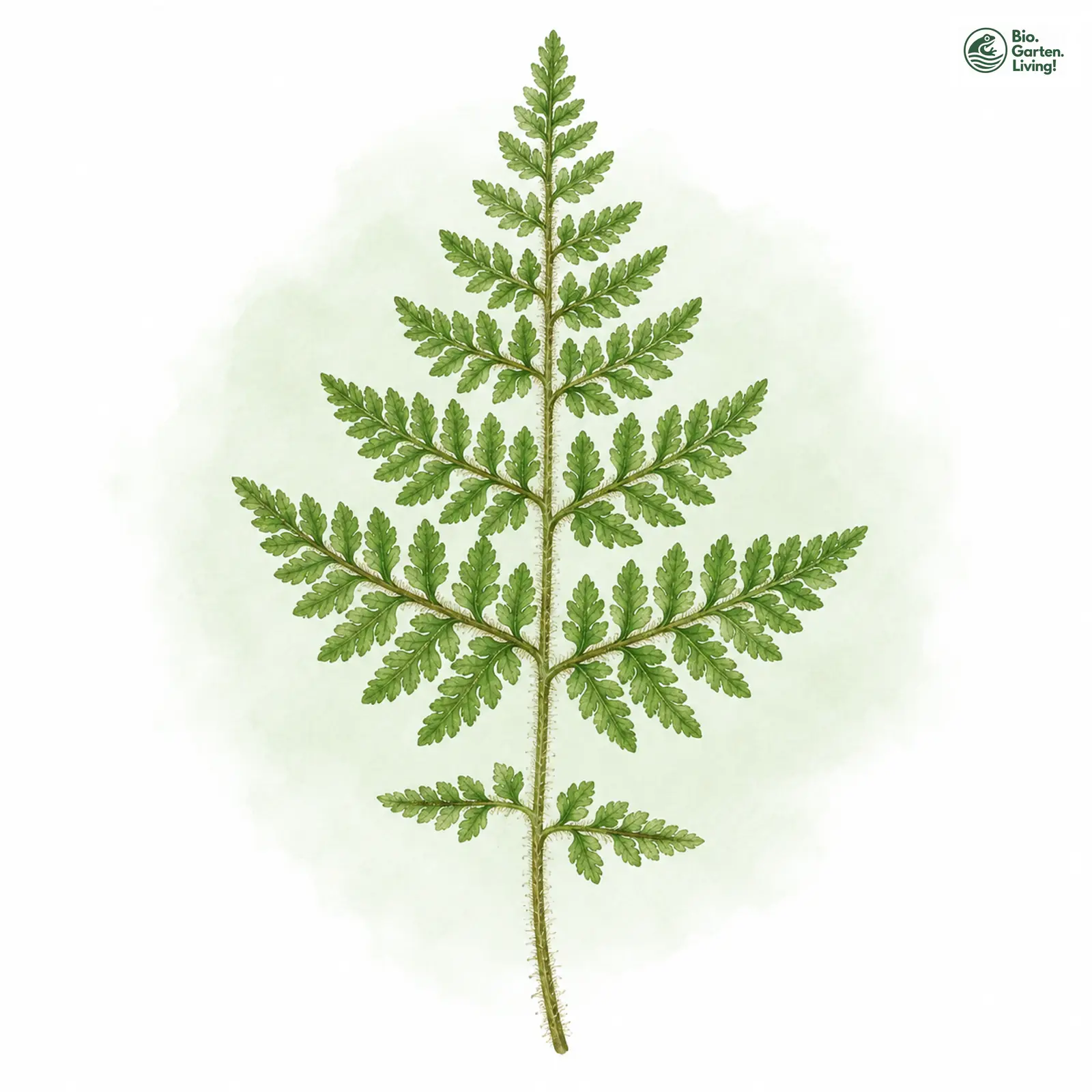 Aquarellzeichnung: Ruprechtsfarn (Gymnocarpium robertianum)