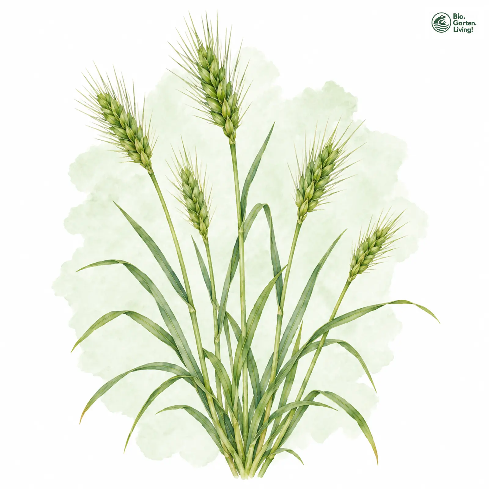 Aquarellzeichnung: Mäuse-Gerste (Hordeum murinum (im weiteren Sinne))