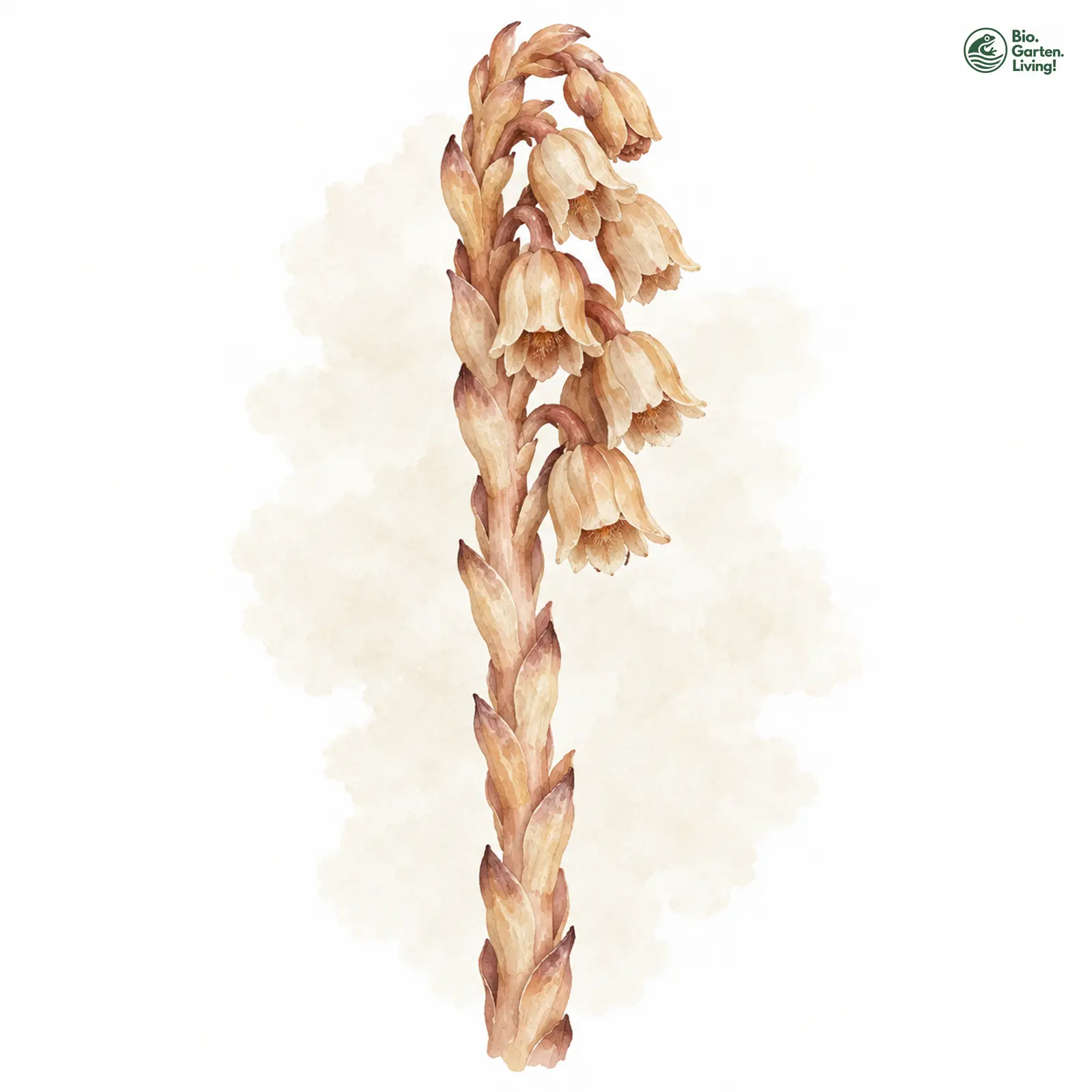 Aquarellzeichnung: Echter Fichtenspargel (Hypopitys monotropa (im engeren Sinne))