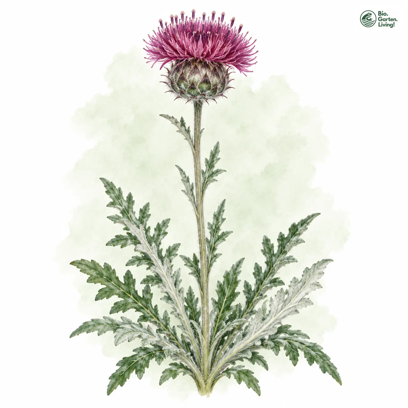 Aquarellzeichnung: Sand-Silberscharte (Jurinea cyanoides)